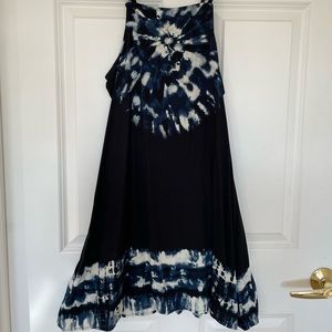 Blue Tie Dye Mini Dress